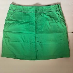 LLBean misses light weight midi length cotton skirt color green size 16 (PET)
